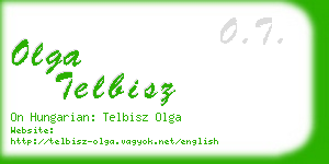 olga telbisz business card